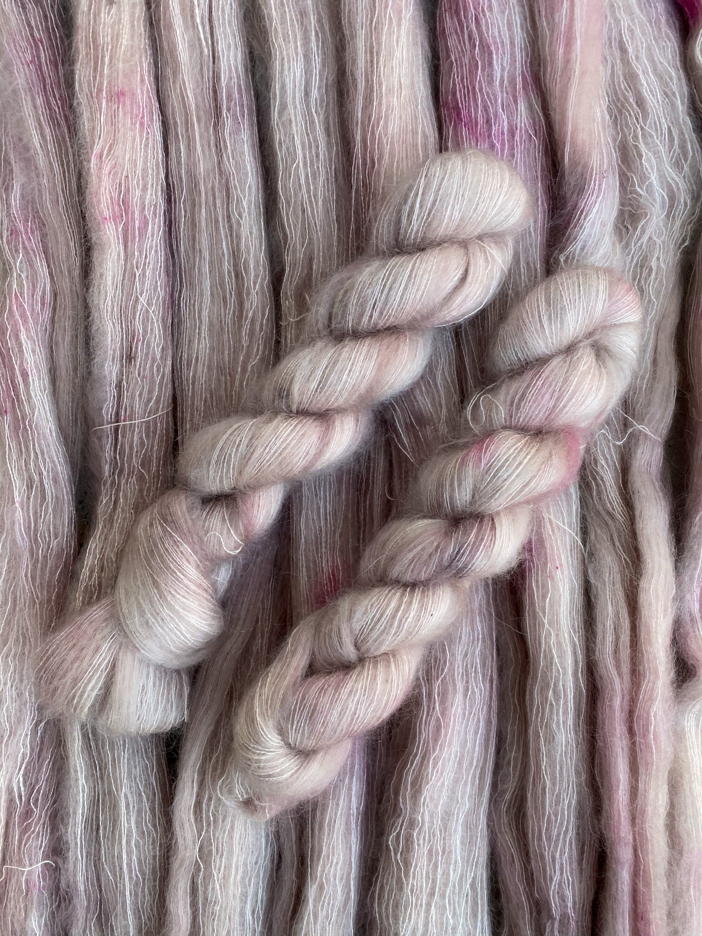 Rose Gold on Kid Mohair