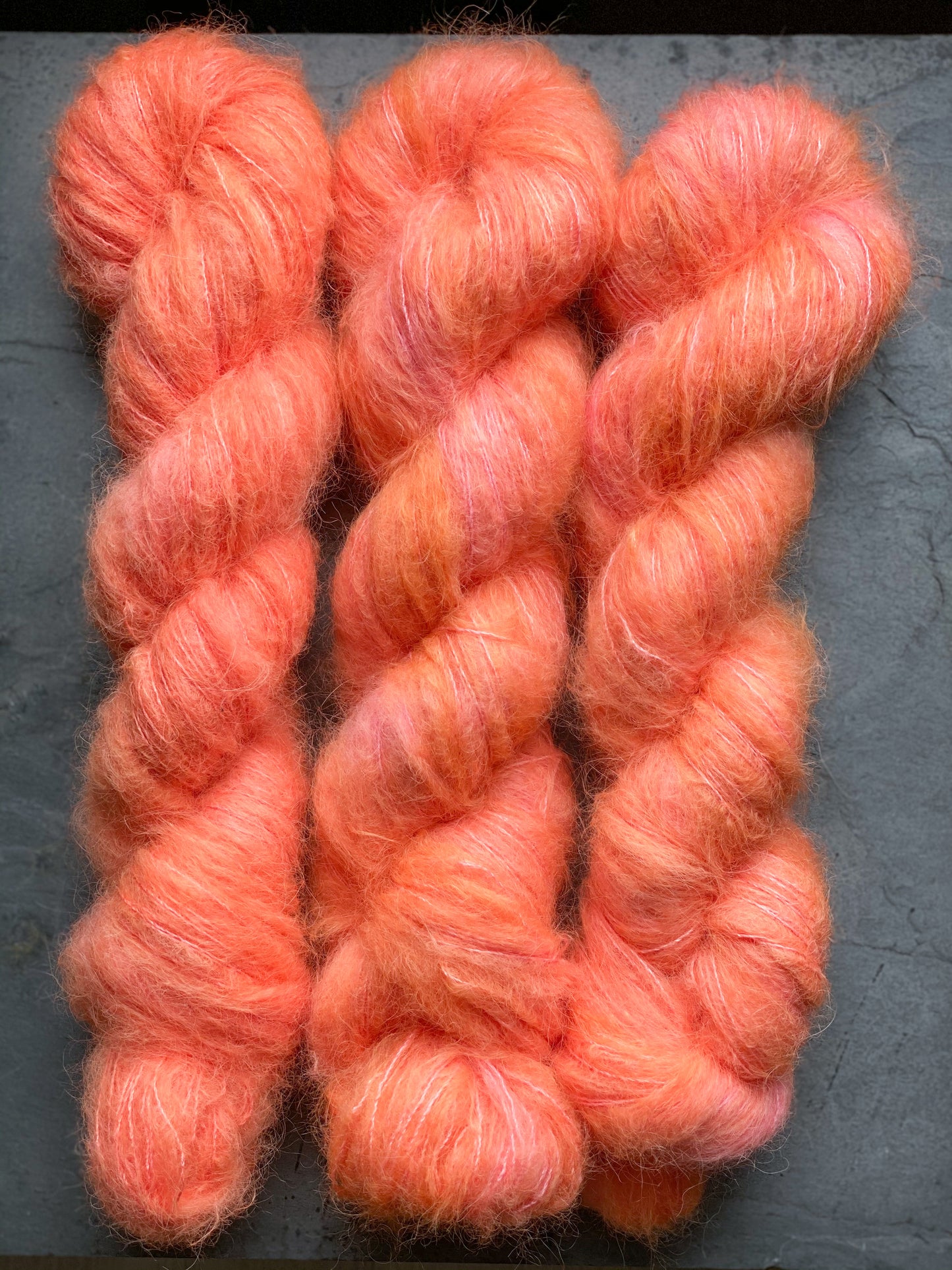 Dreamsicle on Baby Suri Alpaca